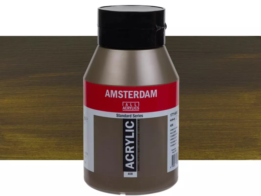 Akrylové barvy Amsterdam 1000ml - varianty - 408 Raw Umber