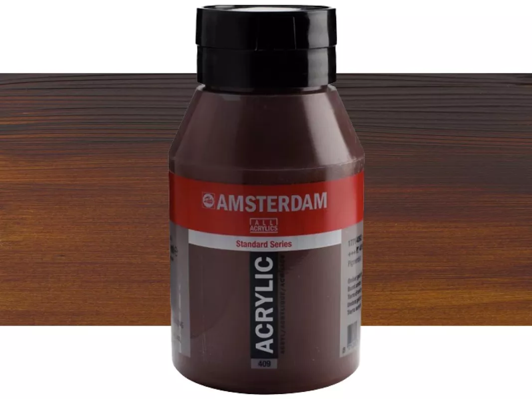 Akrylové barvy Amsterdam 1000ml - varianty - 409 Burnt Umber