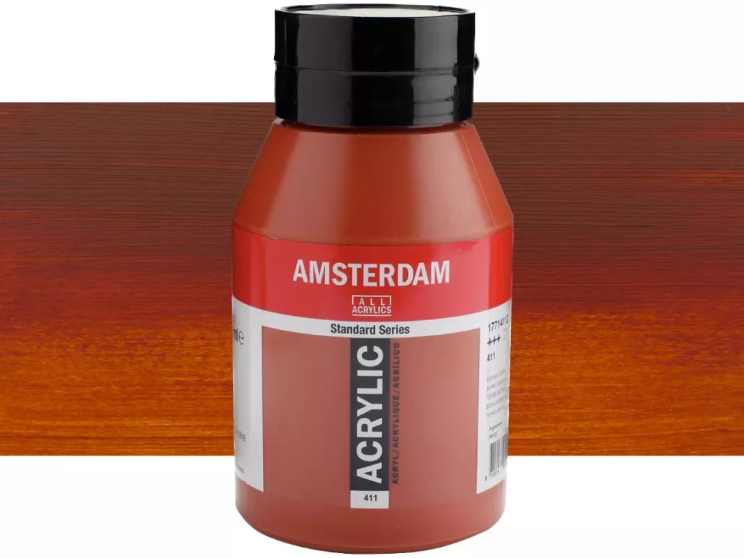 Akrylové barvy Amsterdam 1000ml - varianty - 411 Burnt Sienna