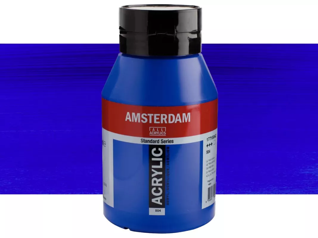 Akrylové barvy Amsterdam 1000ml - varianty - 504 Utramarine