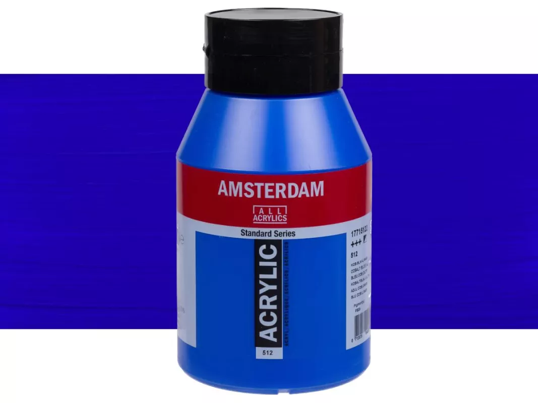 Akrylové barvy Amsterdam 1000ml - varianty - 512 Cobaltblue (ultram.)