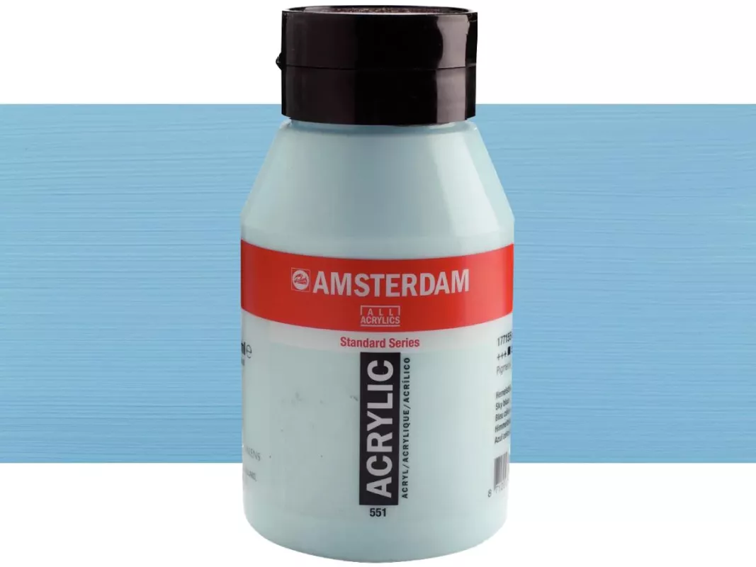 Akrylové barvy Amsterdam 1000ml - varianty - 551 Sky Blue Light