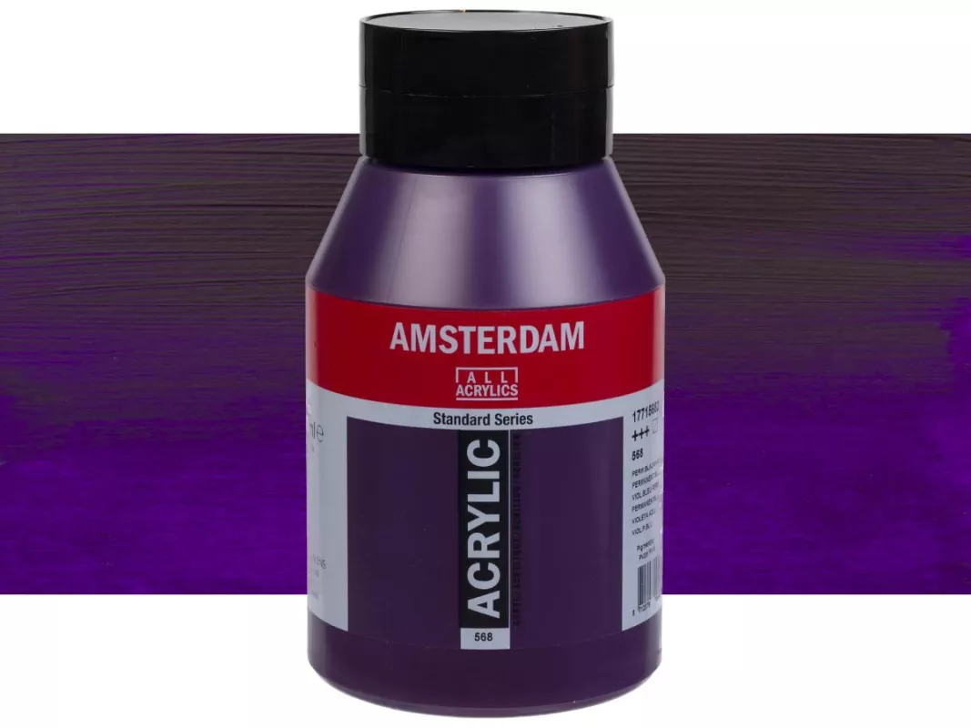 Akrylové barvy Amsterdam 1000ml - varianty - 568 Perm. Blue Violet