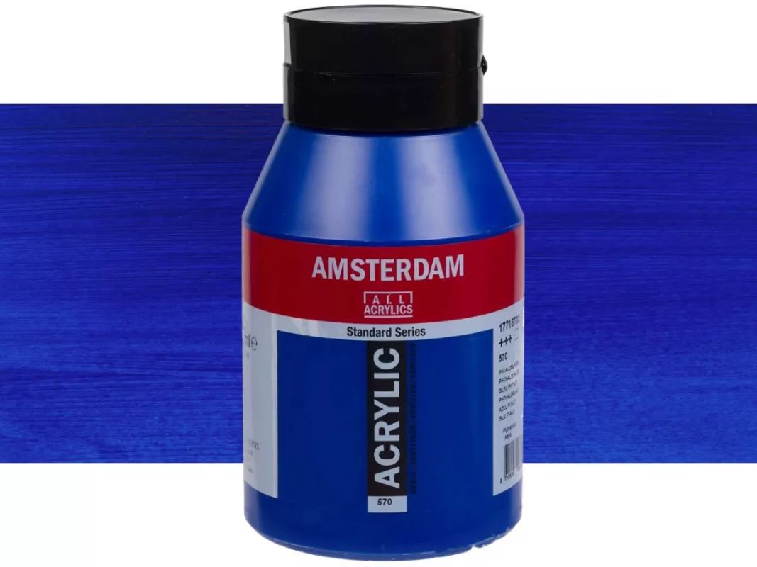 Akrylové barvy Amsterdam 1000ml - varianty - 570 Phthalo Blue