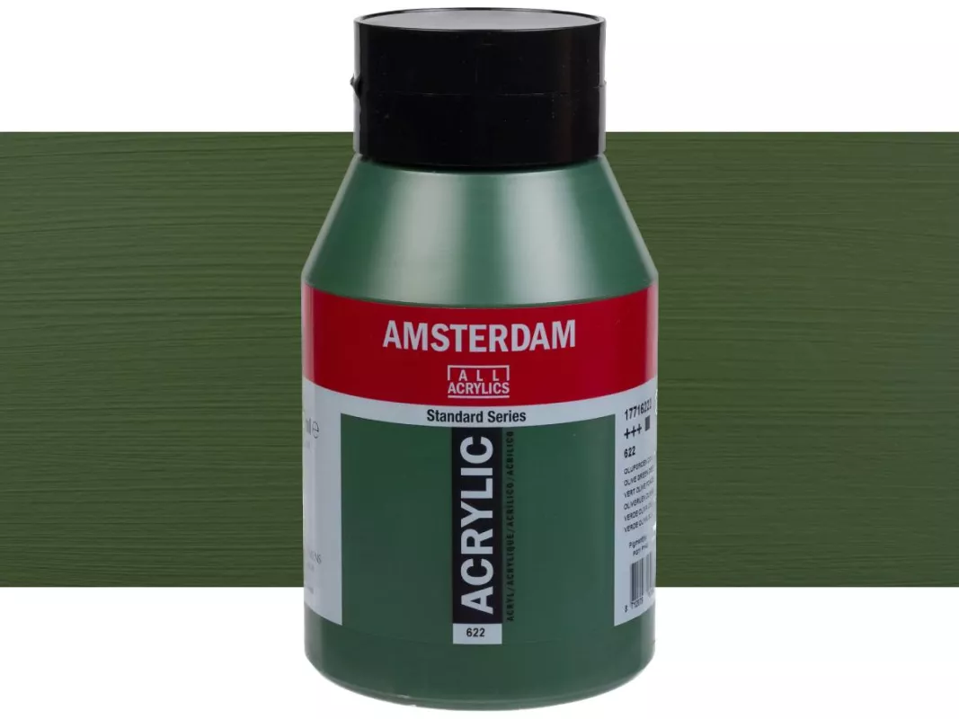 Akrylové barvy Amsterdam 1000ml - varianty - 622 Olive Green Deep