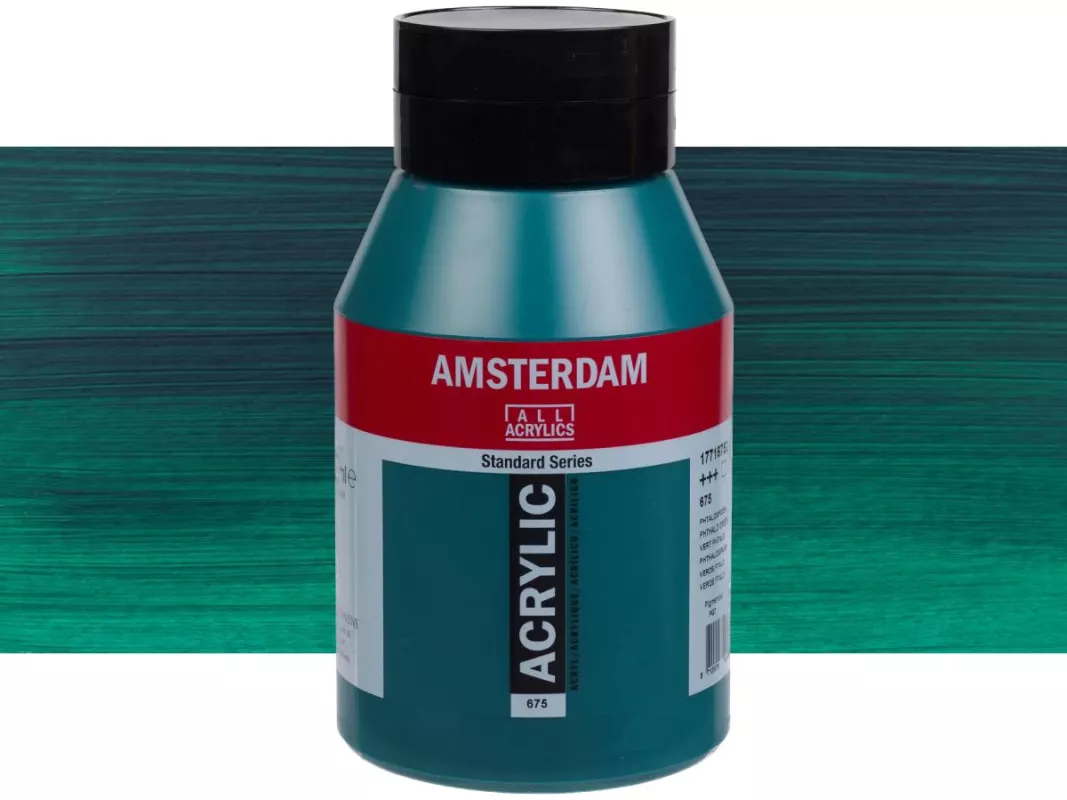 Akrylové barvy Amsterdam 1000ml - varianty - 675 Phthalo Green