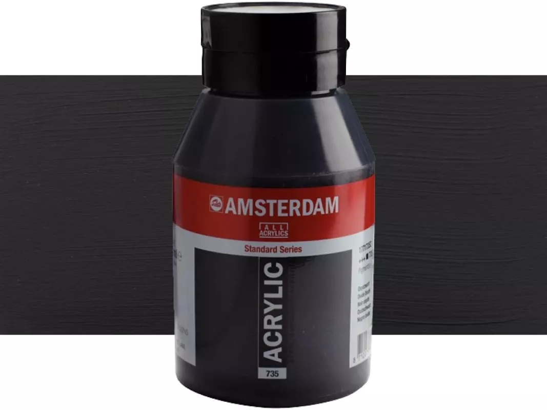 Akrylové barvy Amsterdam 1000ml - varianty - 735 Oxide Black