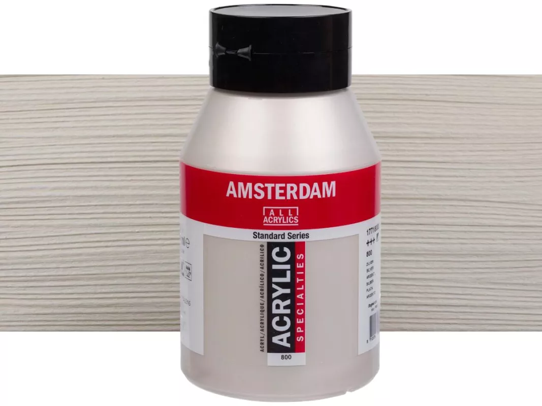 Akrylové barvy Amsterdam 1000ml - varianty - 800 Silver
