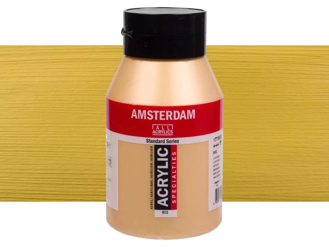 Akrylové barvy Amsterdam 1000ml - varianty - 802 Light Gold