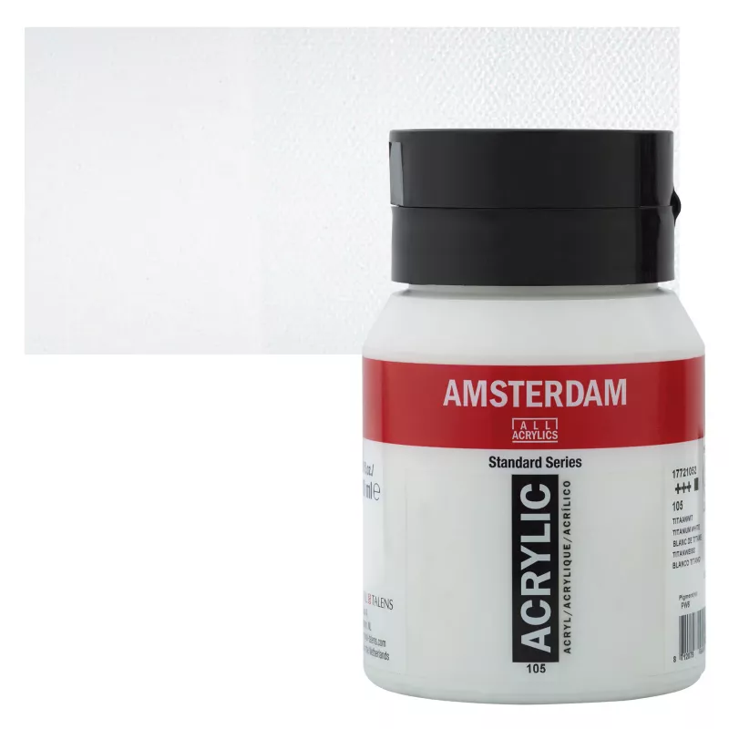 Akrylové barvy Amsterdam 500ml - varianty - 105 Titanium White