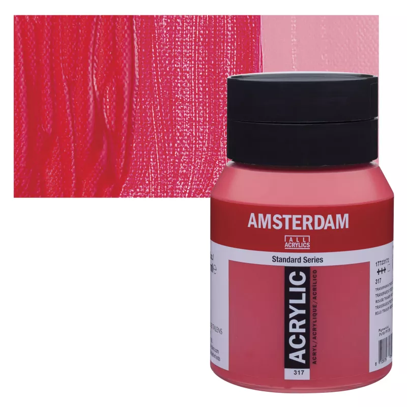 Akrylové barvy Amsterdam 500ml - varianty - 317 Transp.Red Medium