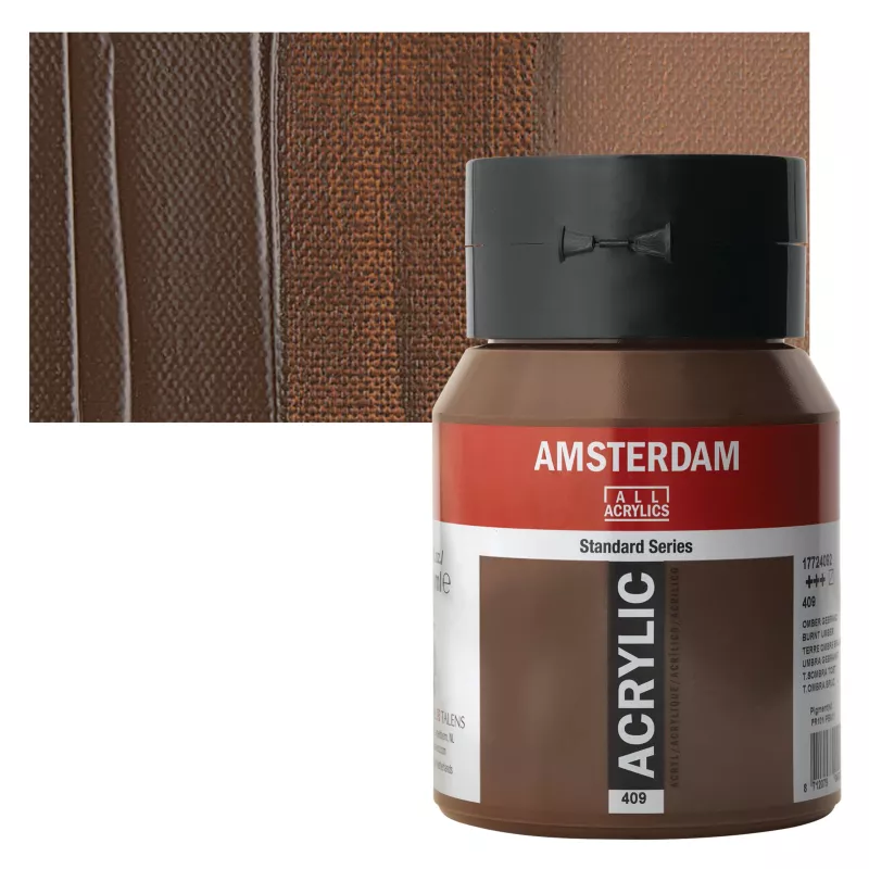 Akrylové barvy Amsterdam 500ml - varianty - 409 Burnt Umber