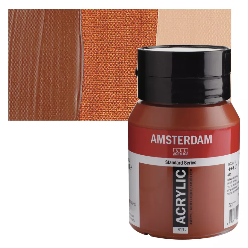 Akrylové barvy Amsterdam 500ml - varianty - 411 Burnt Sienna