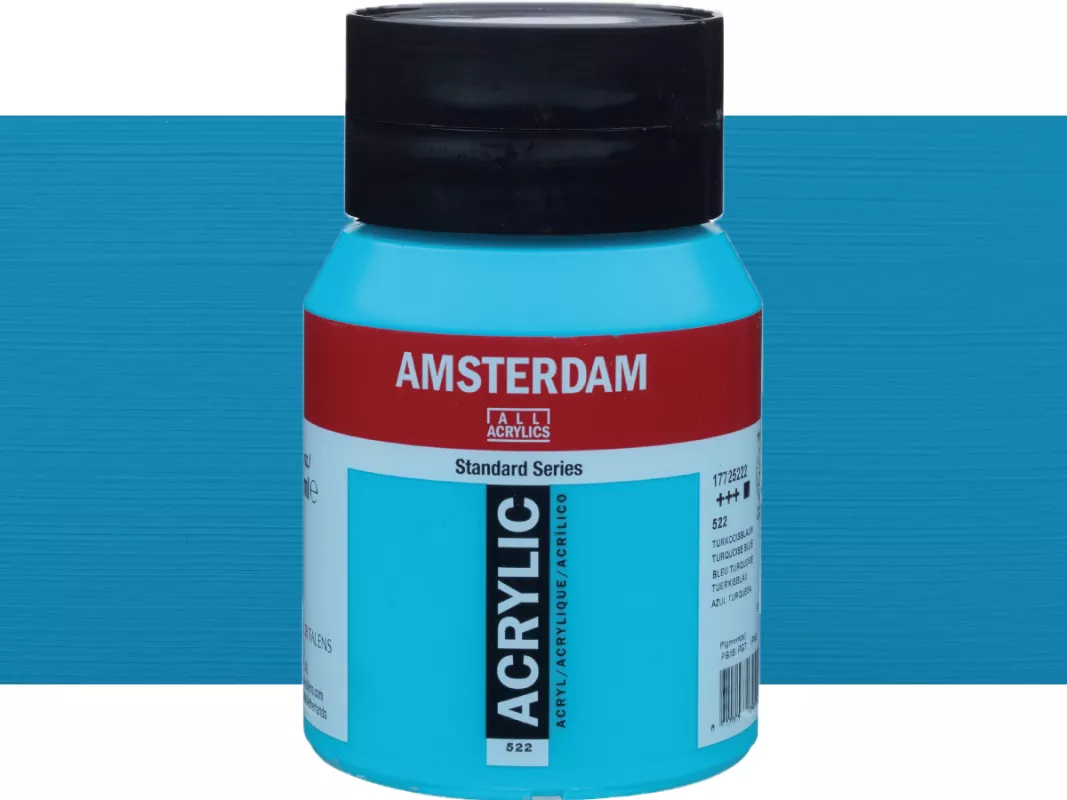Akrylové barvy Amsterdam 500ml - varianty - 522 Turquoise Blue