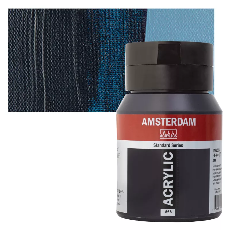 Akrylové barvy Amsterdam 500ml - varianty - 566 Prussian Blue (phth.)