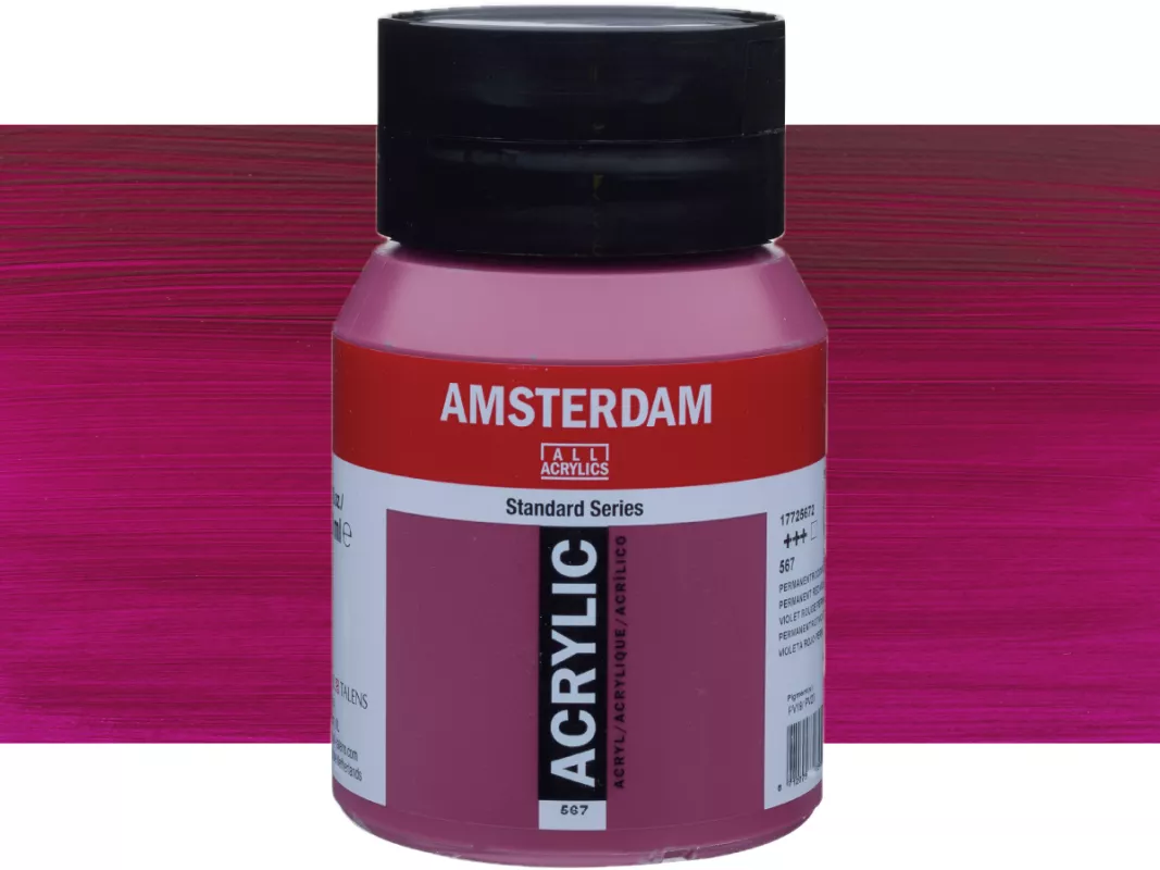 Akrylové barvy Amsterdam 500ml - varianty - 567 Perm. Red violet