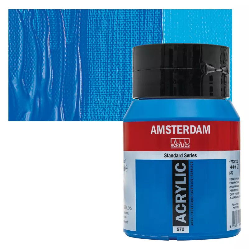 Akrylové barvy Amsterdam 500ml - varianty - 572 Primary Cyan