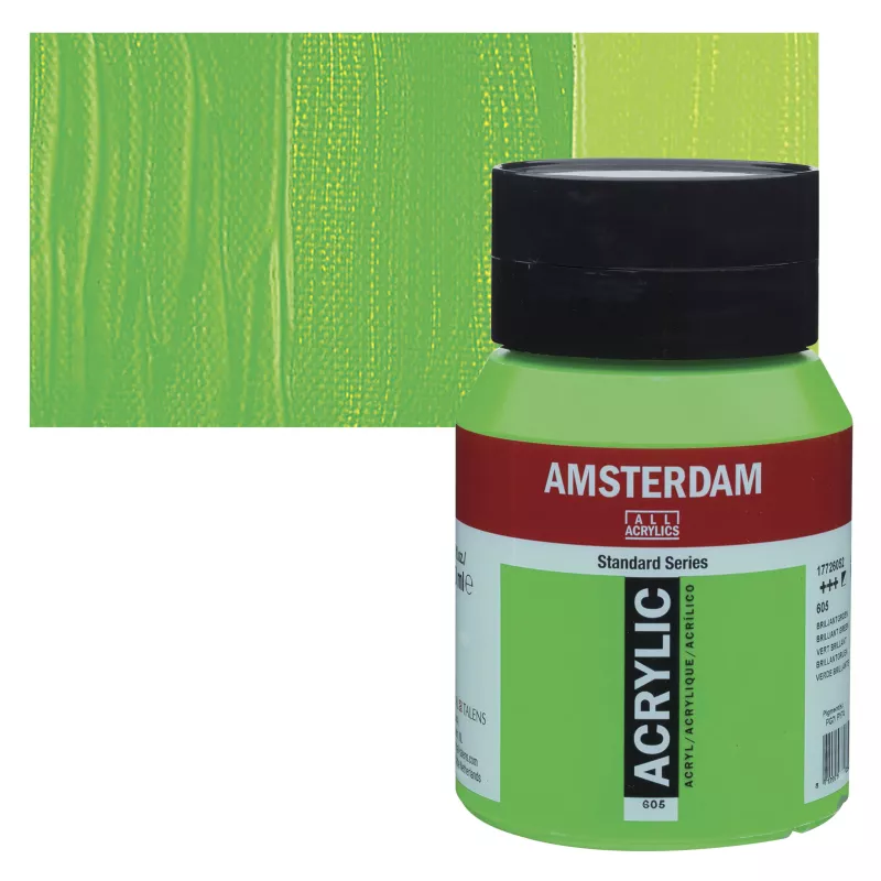 Akrylové barvy Amsterdam 500ml - varianty - 605 Brilliant Green