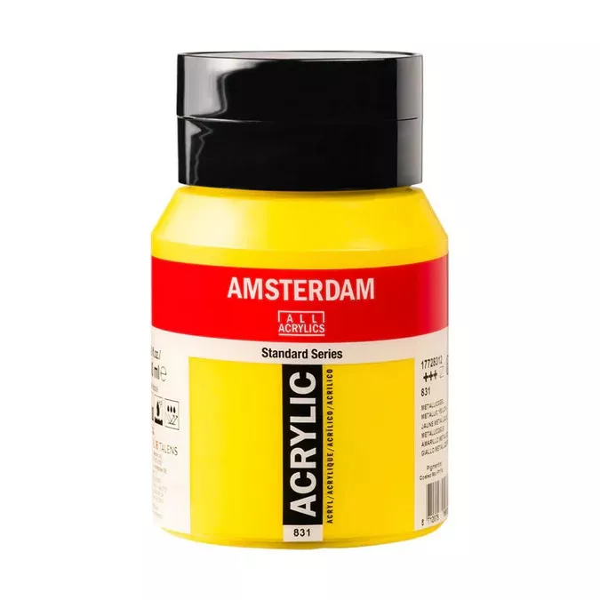 Akrylové barvy Amsterdam 500ml - varianty - 831 Metallic Yellow
