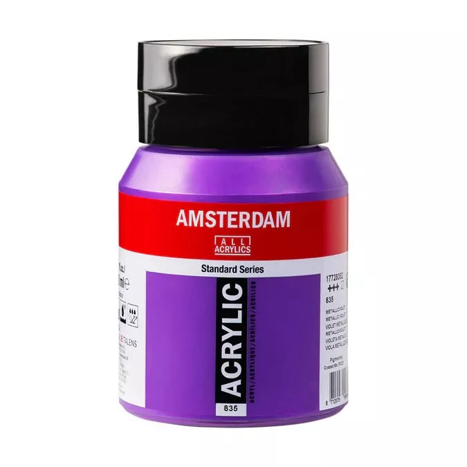 Akrylové barvy Amsterdam 500ml - varianty - 835 Metallic Violet