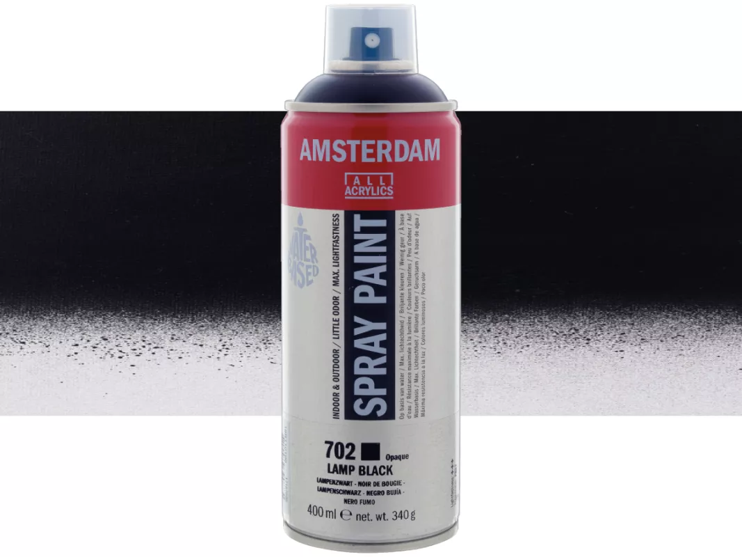 Akrylový sprej Amsterdam 400 ml - varianty - Lamp Black 702
