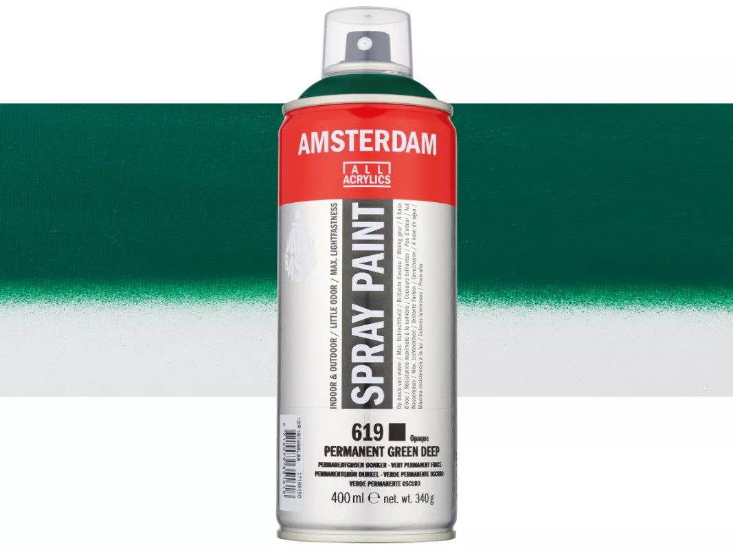 Akrylový sprej Amsterdam 400 ml - varianty - Permanent Green Deep 619