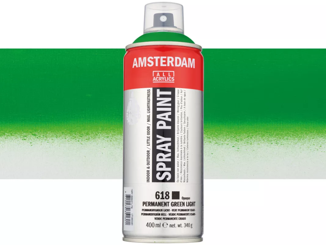 Akrylový sprej Amsterdam 400 ml - varianty - Permanent Green Light 618