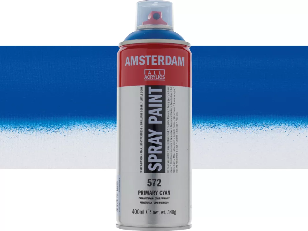 Akrylový sprej Amsterdam 400 ml - varianty - Primary Cyan 572