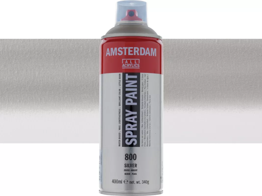 Akrylový sprej Amsterdam 400 ml - varianty - Silver 800