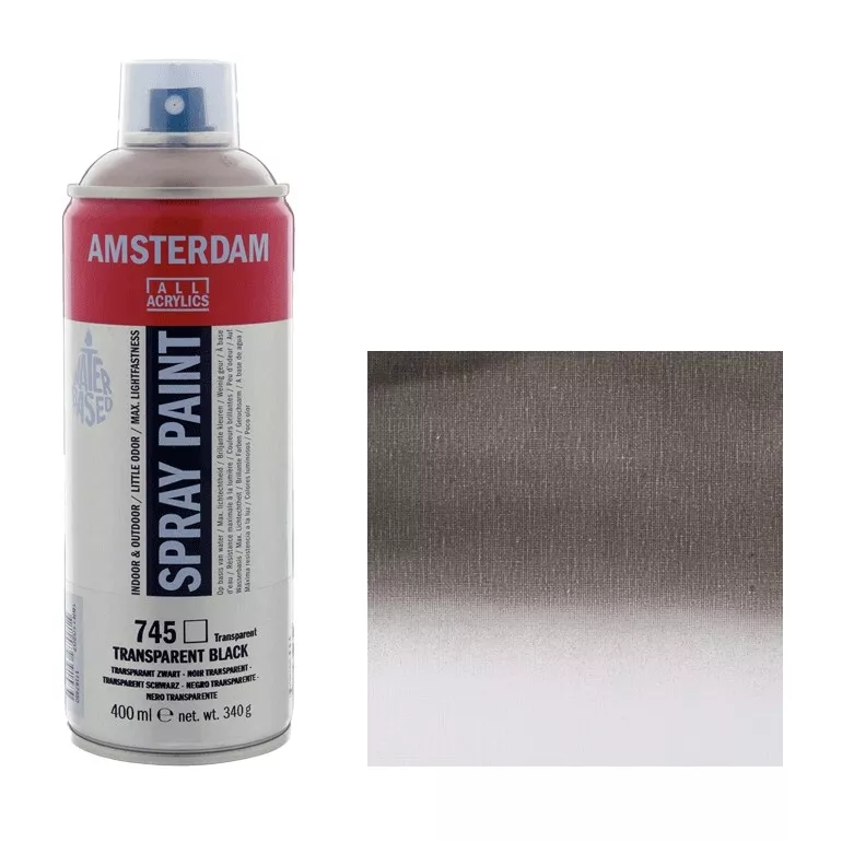 Akrylový sprej Amsterdam 400 ml - varianty - Transparent Black 745