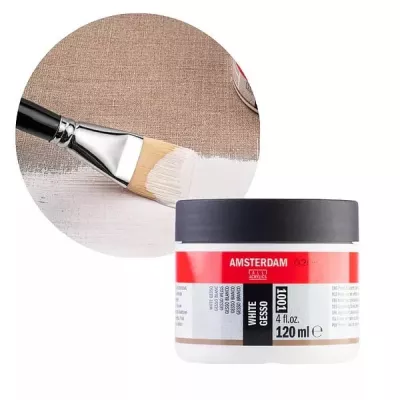 Amsterdam White Gesso - bílý šeps Amsterdam - varianty | bílý šeps Amsterdam - 120 ml, bílý šeps Amsterdam -  250 ml