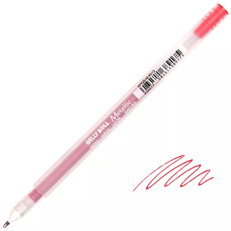 Gelové fixy Gelly METALLIC - varianty - Metallic 519 Red Sakura