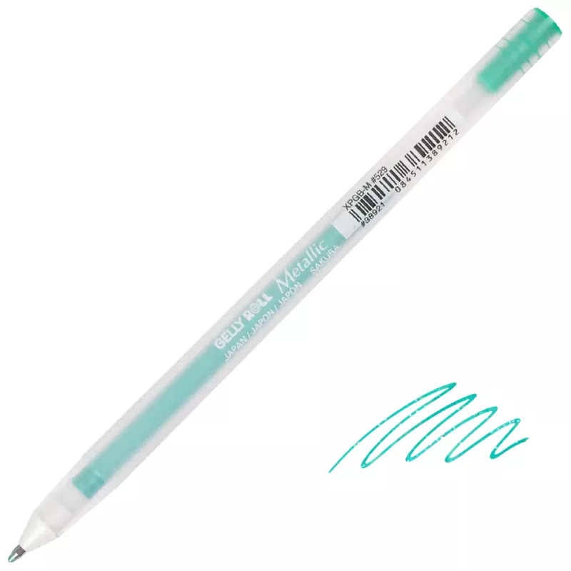 Gelové fixy Gelly METALLIC - varianty - Metallic 529 Green Sakura