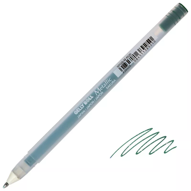 Gelové fixy Gelly METALLIC - varianty - Metallic 530 Hunter Green Sakura