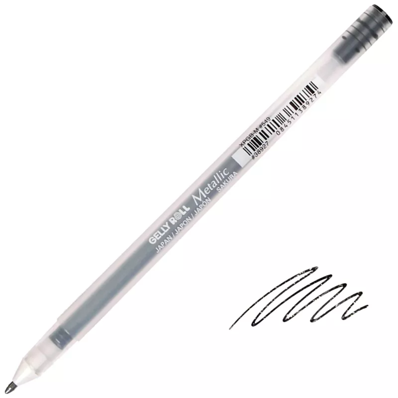 Gelové fixy Gelly METALLIC - varianty - Metallic 549 Black Sakura