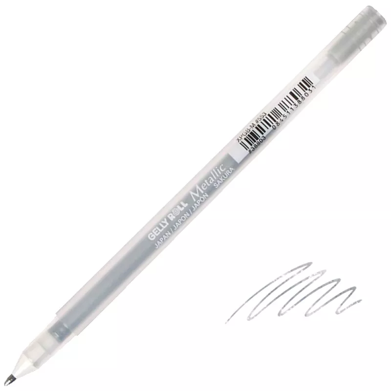 Gelové fixy Gelly METALLIC - varianty - Metallic 553 Silver Sakura