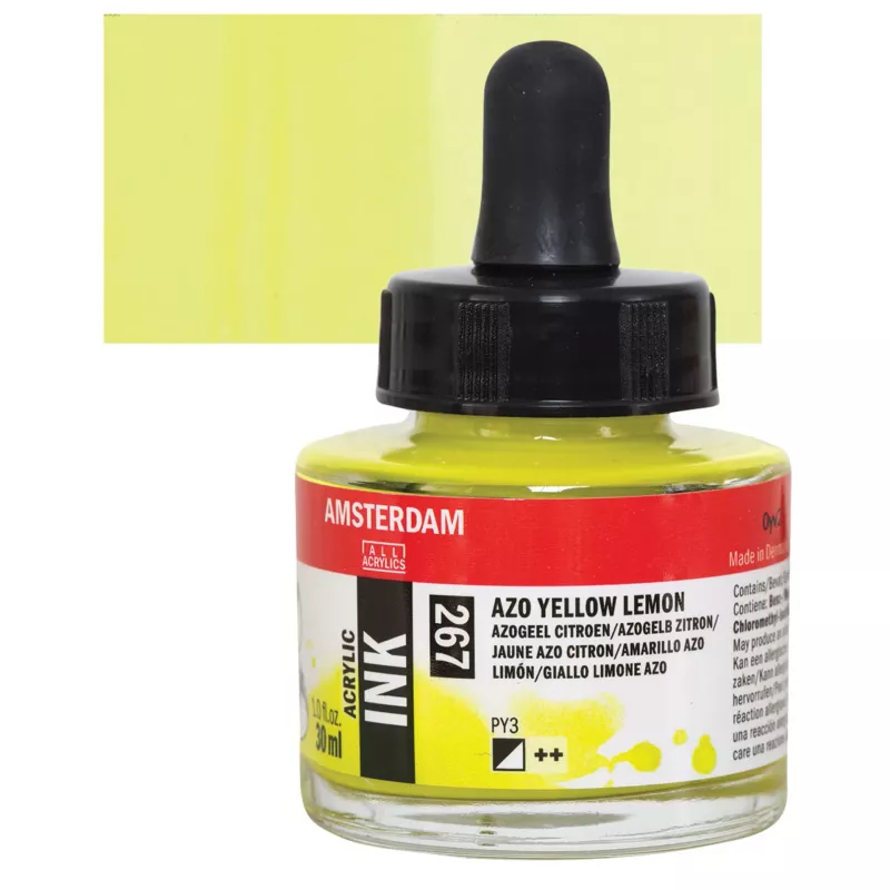 Inkoust akryl Amsterdam 30ml - varianty - 267 Azo Yellow Lemon Royal Talens