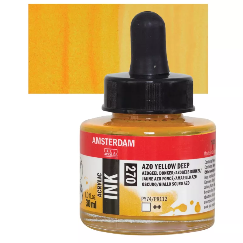 Inkoust akryl Amsterdam 30ml - varianty - 270 Azo Yellow Deep Royal Talens