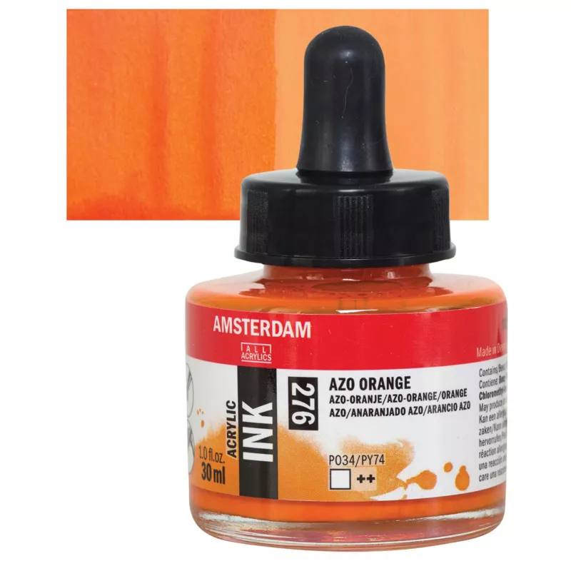Inkoust akryl Amsterdam 30ml - varianty - 276 Azo Orange Royal Talens