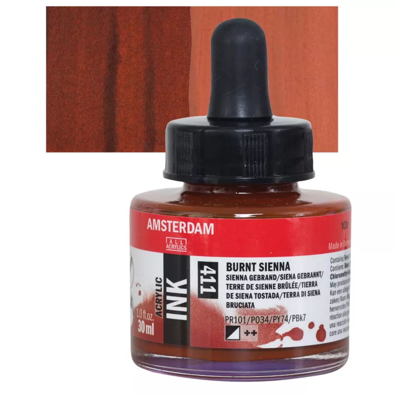 Inkoust akryl Amsterdam 30ml - varianty - 411 Burnt Sienna Royal Talens