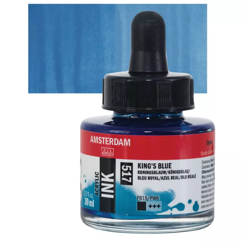 Inkoust akryl Amsterdam 30ml - varianty - 517 Kings Blue Royal Talens