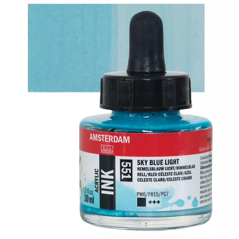 Inkoust akryl Amsterdam 30ml - varianty - 551 Sky Blue Light Royal Talens
