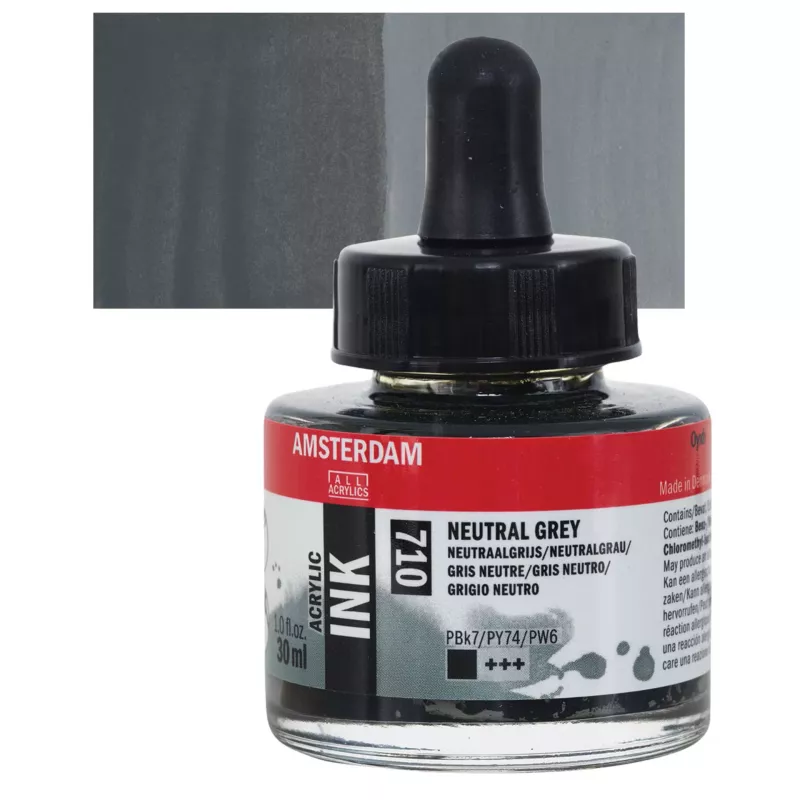 Inkoust akryl Amsterdam 30ml - varianty - 710 Neutral Grey Royal Talens