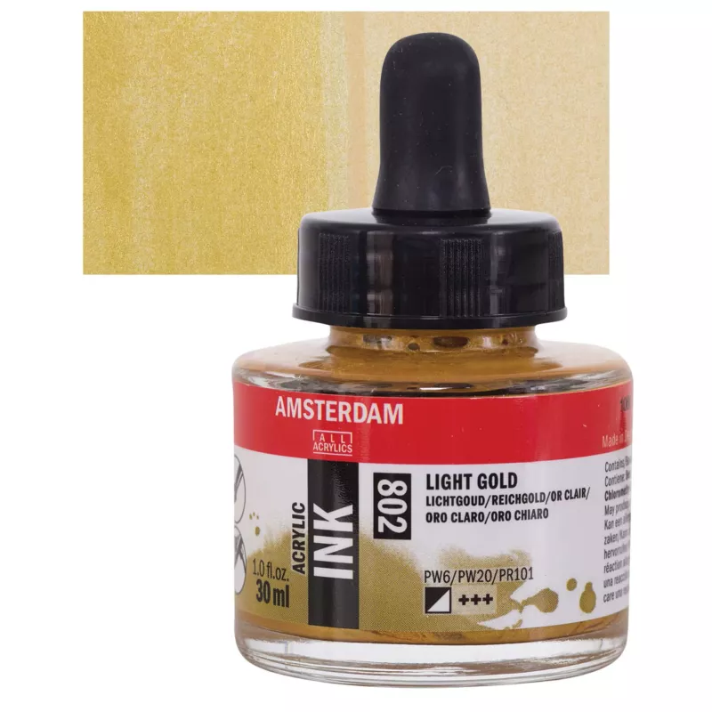 Inkoust akryl Amsterdam 30ml - varianty - 802 Light Gold Royal Talens
