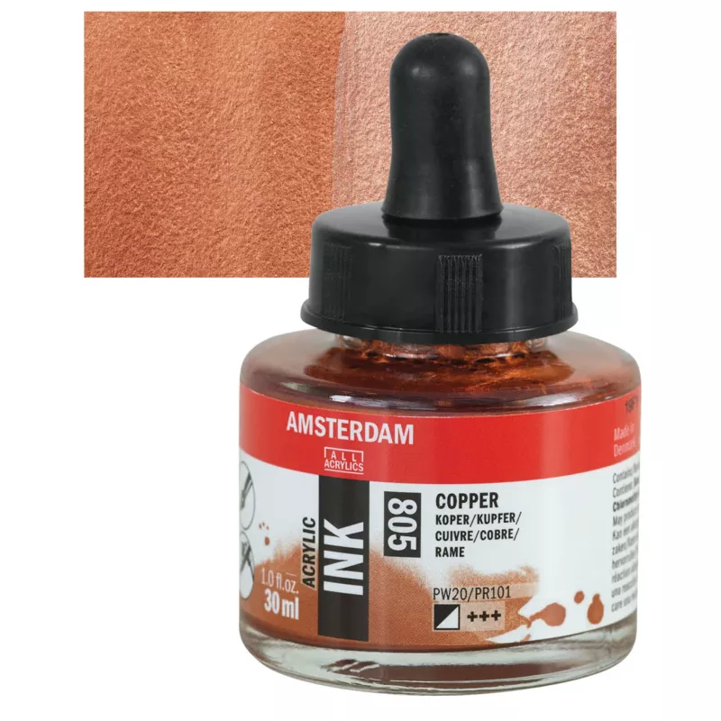 Inkoust akryl Amsterdam 30ml - varianty - 805 Copper Royal Talens