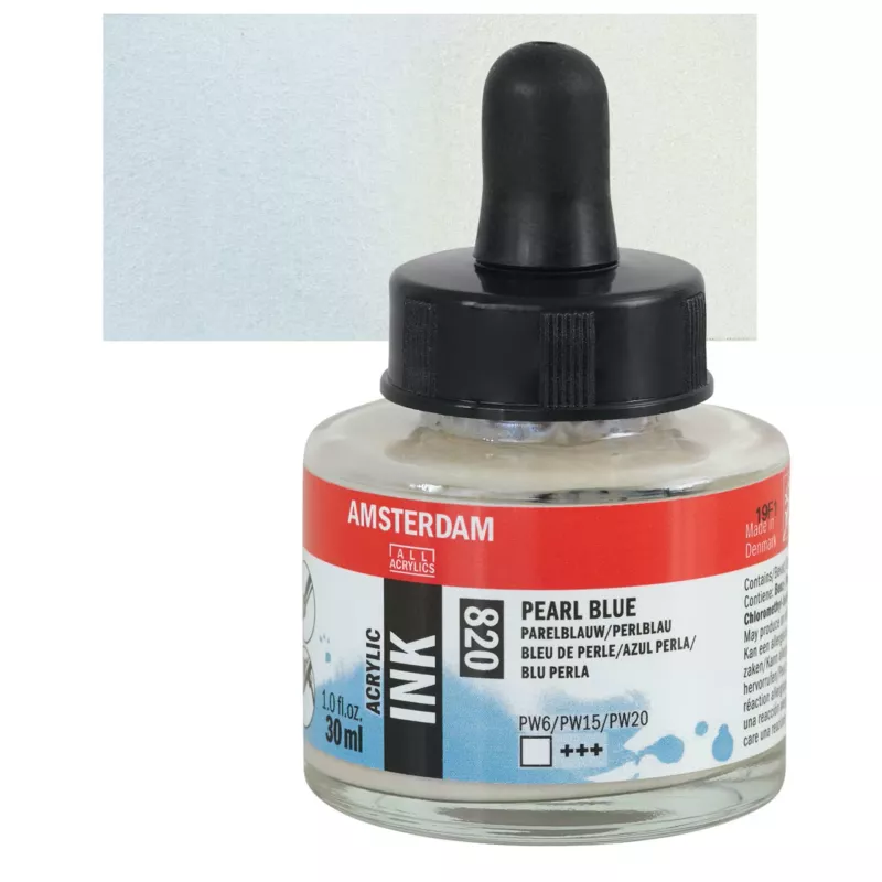 Inkoust akryl Amsterdam 30ml - varianty - 820 Pearl Blue Royal Talens