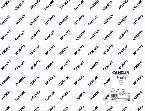 Archy papíru Acrylic 400g - 50 x 65cm, 10 listů Canson