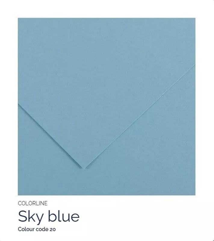 Barevný karton - COLORLINE (Canson) 220g - 70x100cm - varianty - 20 Sky Blue