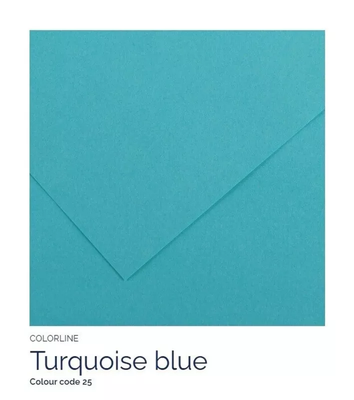 Barevný karton - COLORLINE (Canson) 220g - 70x100cm - varianty - 25 Turquoise Blue