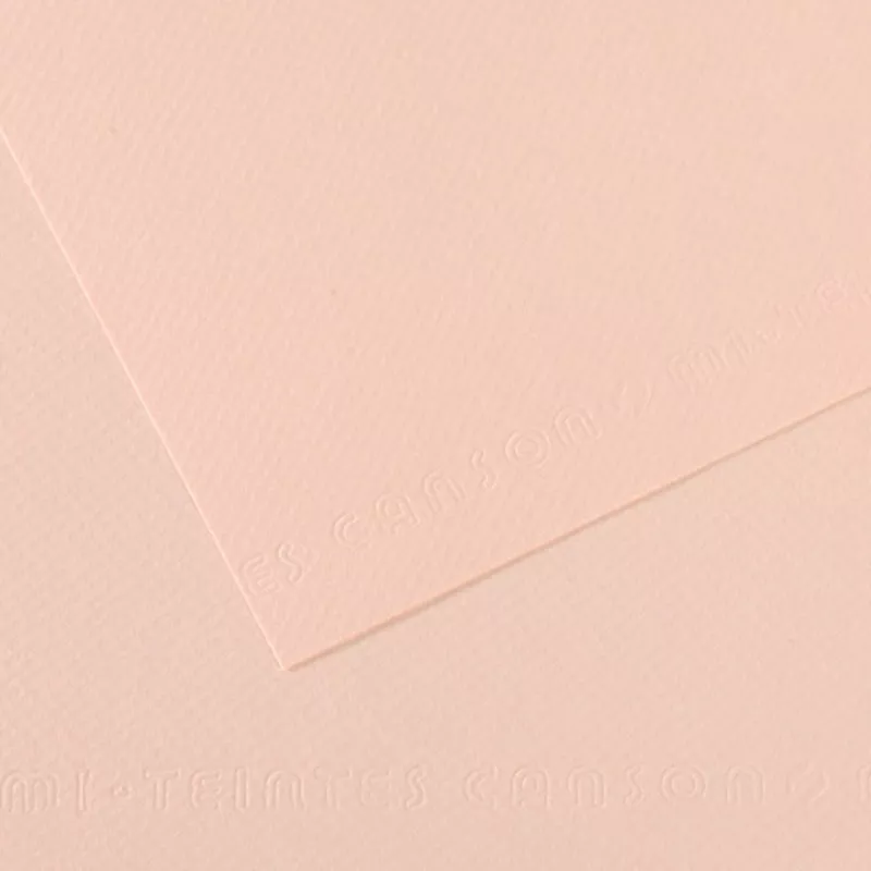Barevný papír CANSON MI-TEINTES 21x29,7cm formát A4 (160g/m2) - 48 odstínů - 103 - Dawn Pink